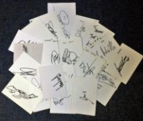 Football collection 25 signed white cards from past and present premier league players some great