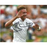 Cricket Stuart Broad signed 10x8 colour photo pictured on Test Match duty for England. Good