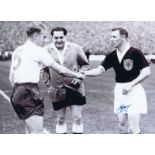 Tommy Docherty 1958, Football Autographed 16 X 12 Photo, A Superb Image Depicting The Scotland