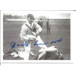 Cricket Harold Larwood signed 6x4 black and white vintage photo. Good Condition. All autographed