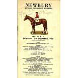 Horse Racing vintage programme 1966 Newbury Hennessy Gold Cup a race famous for Arkle winning by a