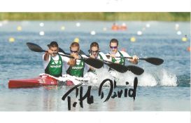 Olympics David Toth signed 6x4 colour photo of the silver medallist in K4 1000M Canoeing event in
