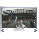 Football Ron Chopper Harris signed 12x8 colour montage photo picturing the legendary hardman