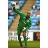 Football Tim Howard signed 12x8 colour photo pictured in action for Everton. Good Condition. All