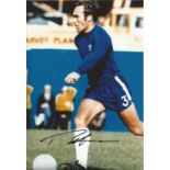 Football Ron Harris signed 12x8 colour photo pictured in action for Chelsea. Good Condition. All