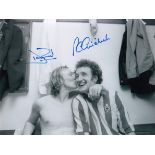 Southampton 1976, Football Autographed 8 X 6 Photo, A Superb Image Depicting David Peach And Paul