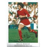 Football Willie Morgan signed 12x8 colour photo pictured in action for Manchester United. Good