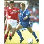 Football Stuart Barlow signed 10x8 colour photo pictured in action for Everton. Good Condition.