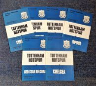 Football Tottenham Hotspur collection 6 vintage programmes from the 1972 season includes North