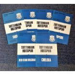 Football Tottenham Hotspur collection 6 vintage programmes from the 1972 season includes North