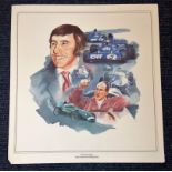 Motor Racing Fast Lane to Fame 15x14 print picturing two of Formula Ones legendary drivers Jackie