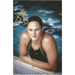 Olympics Manon Van Rooigen signed 6x4 colour photo of the Gold medal winner in the Women's 4x100