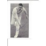 Cricket Alec Bedser signed 6x4 black and white post card photo. Good Condition. All autographed