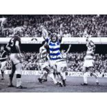 Stan Bowles 1975, Football Autographed 16 X 12 Photo, A Superb Image Depicting Bowles Raising His