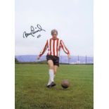 Tony Currie 1969, Football Autographed 16 X 12 Photo, A Superb Image Depicting The Sheffield