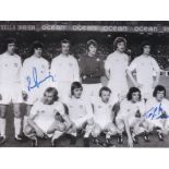 Leeds United 1975, Football Autographed 8 X 6 Photo, A Superb Image Depicting Players Posing For A