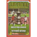 Football Queens Park Rangers v Tottenham Hotspur vintage programme FA Cup Final Wembley Stadium 22nd