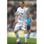 Football Aiden White signed 12x8 colour photo pictured in action for Leeds United. Aidan Peter White