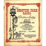 Horse Racing vintage programme 1965 King George VI steeple chase Kempton park the year the great