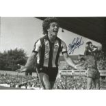 Football Kevin Keegan signed 12x8 black and white photo pictured celebrating while playing for