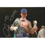 Boxing George Groves signed 12x8 colour photo dedicated. George Groves (born 26 March 1988) is a