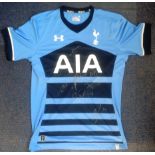 Football Tottenham Hotspur multi signed 2015/16 away shirt 7 signatures includes Harry Kane,