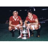 Man United 1977, Football Autographed 16 X 12 Photo, A Superb Image Depicting Stuart Pearson And