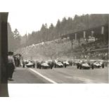 Motor racing 9x7 black and white photo picturing Scotlands Jim Clark leading the field away at the