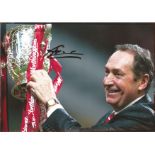 Football Gérard Houllier signed 12x8 colour photo pictured while Manager of Liverpool F. C. Good