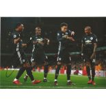 Football Manchester United multi signed 12x8 colour photo signatures included are Anthony Martial,