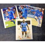 Football Chelsea collection 4 signed 10x8 colour photos signatures included are Wayne Bridge, Claude