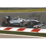 Motor Racing Nico Rosberg signed 12x8 colour photo pictured driving for Mercedes in Formula One.