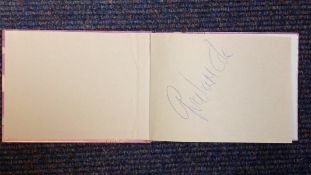 TV/film small autograph book. Amongst signatures are Terence Alexander, Lorraine Chase, John Iles,
