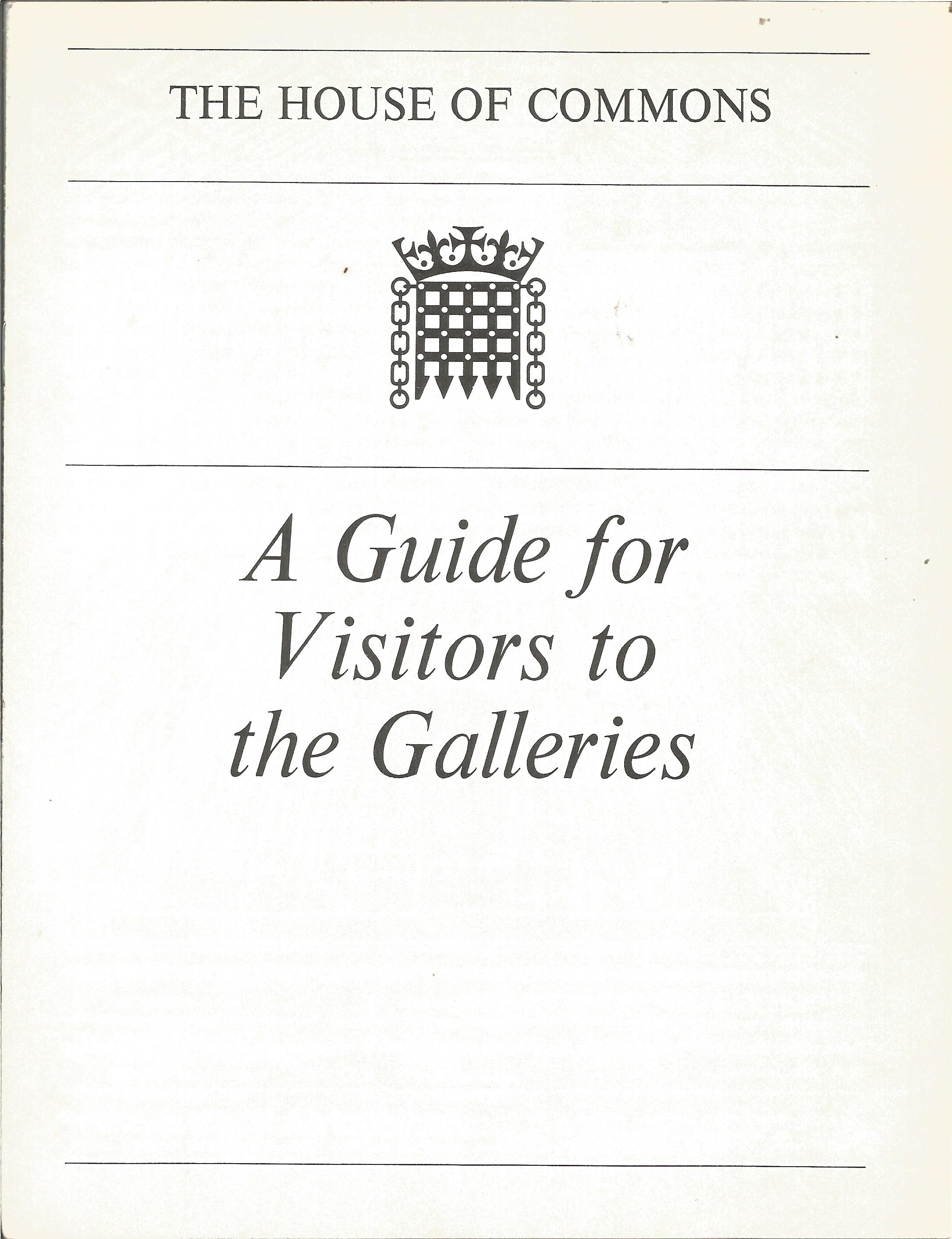 Chris Patten signed Houses of Parliament visitors programme. Signed on first page in blue ink. - Image 3 of 4