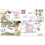 50th Anniversary of the Glider Pilot Regiment multi signed FDC. Flown in Britten Norman G ORGD and