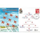 The Red Arrows 25th Anniversary Dover 1971 multi signed FDC No. 52 of 1250. Signed by Sqn Ldr T.