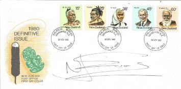 Nick Evans signed 1980 Definitive issue FDC. Good Condition. All autographed items are genuine
