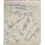 Blackpool FC signed album page from the 1950's. 14 signatures. Good Condition. All autographed items