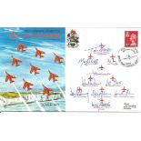 The Red Arrows 25th Anniversary Dover 1971 multi signed FDC No. 44 of 1250. Signed by Sqn Ldr T.