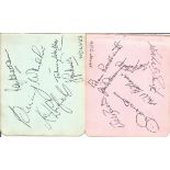 Wolves signed album pages from the 1950's. 12 signatures including Billy Wright. Good Condition. All