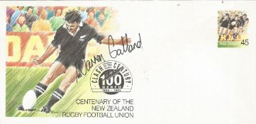 Warren Gatland signed Centenary of the New Zealand Rugby Football Union FDC. Good Condition. All