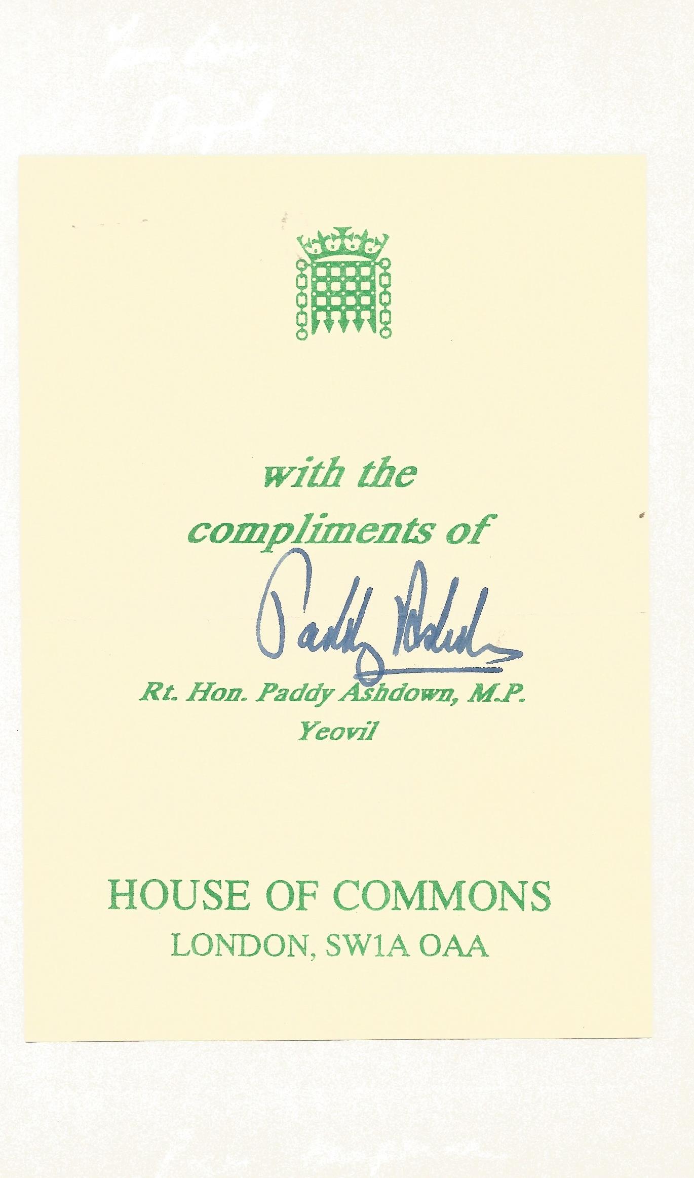 Assorted Political signatures attached inside notebook. Some of signatures included are Paddy - Image 2 of 5