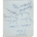 Dundee FC signed album page from the 1950's. 11 signatures. Good Condition. All autographed items