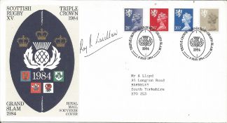 Ray Laidlaw signed Scottish rugby XV triple crown FDC. Good Condition. All autographed items are