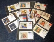 Olympic FDC collection. 28 in total. UNSIGNED. Includes Beijing 2008, Athens 2004, Sydney 2000 and