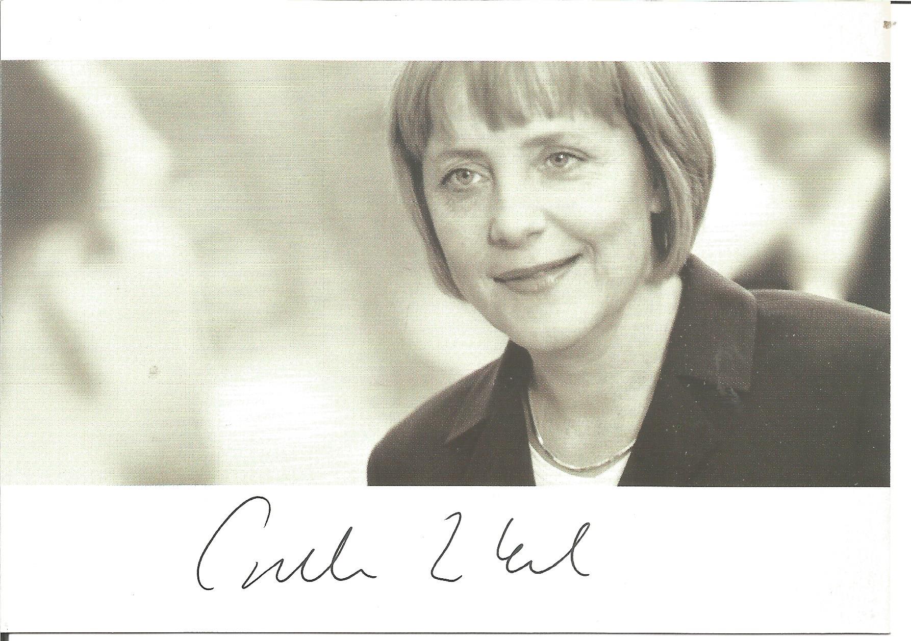 Angela Merkel Signed 6x4 Black And White Photo. Good Condition. All autographed items are genuine