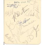 Aston Villa signed album page from the 1950's. 13 signatures. Good Condition. All autographed