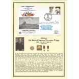 Admiral Sir Mark Charles Thomas Pizey GBE CB DSO* DL signed 1992 50th anniversary of the Channel