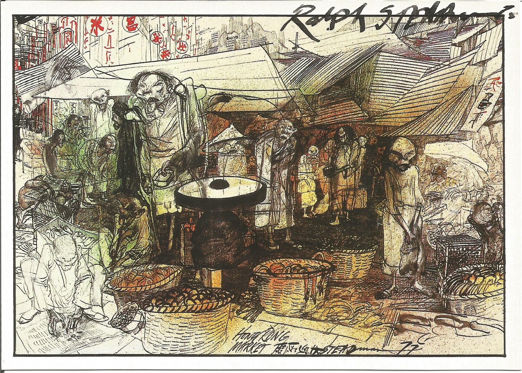 Ralph Steadman signed 6x4 colour postcard. Good Condition. All autographed items are genuine hand
