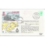 The Task Force to the Falkland Islands signed FDC No. 138 of 1200. Signed by Rear Admiral Sir John